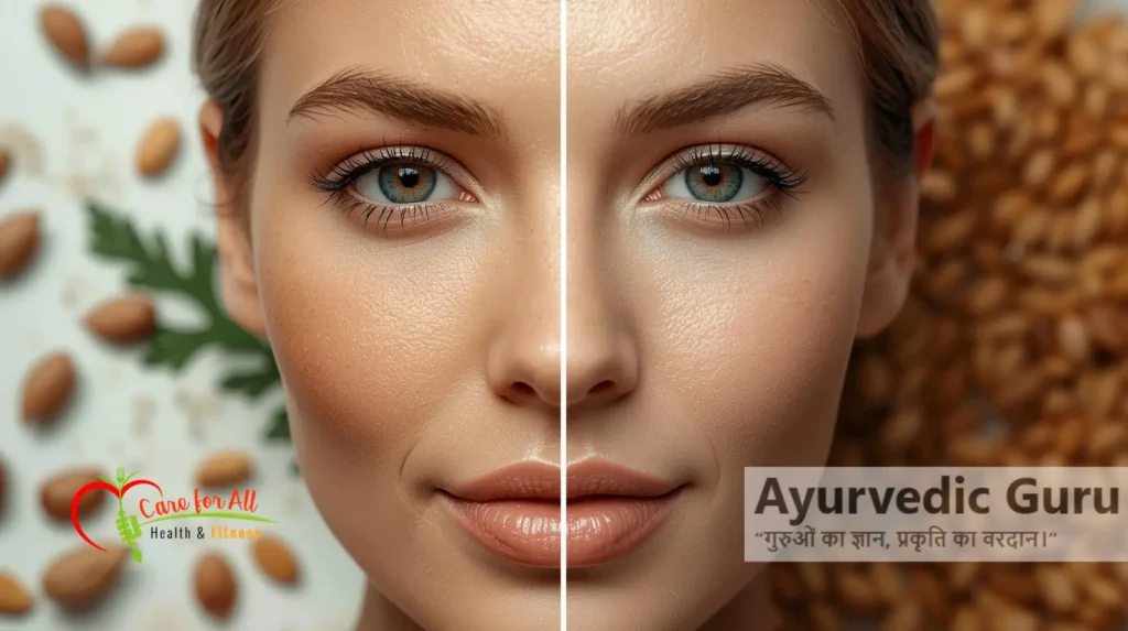 चेहरे की स्किन पर पिगमेंटेशन कम होने और प्राकृतिक ग्लो दिखाता हुआ चित्र।