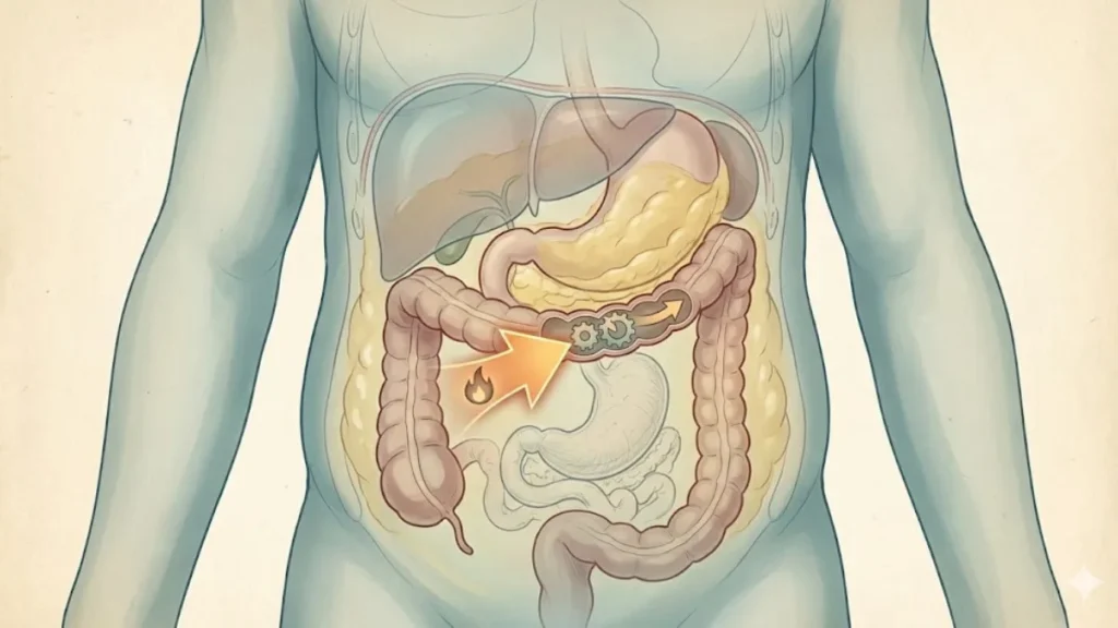 Stubborn Belly Fat caused by slow metabolism and fat accumulation around the abdomen