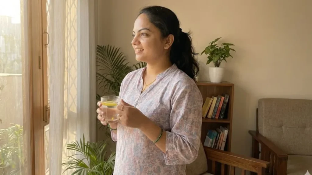 Women Weight Loss Tips morning routine with warm water at home